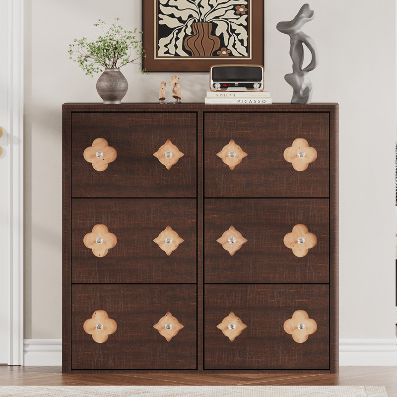 Armoire à chaussures avec tiroirs rabattables, armoire à chaussures avec tablettes réglables, Brun