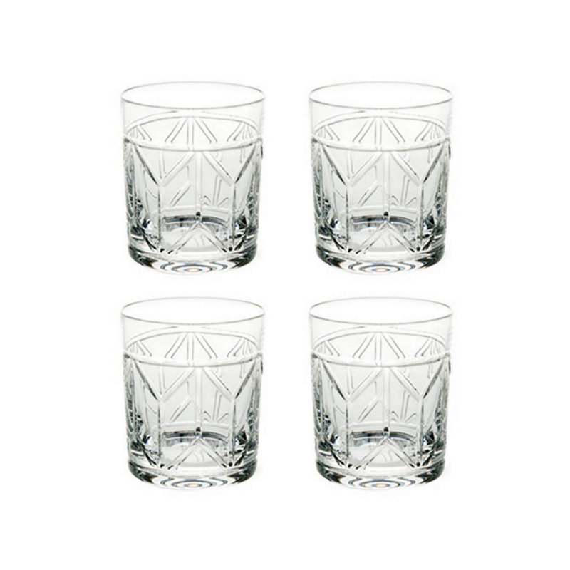 Avenue Whiskey Decanter and 4 Old Fashion Glass Set 