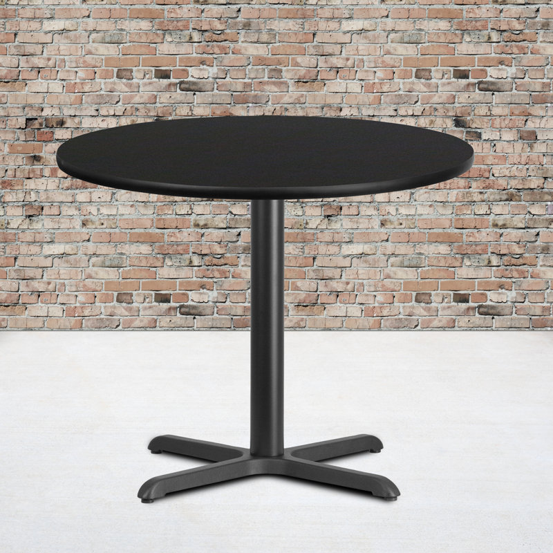 Plateau de table rond en stratifié Carrus, H 31,13 po x l 36 po x P 36 po, Noir