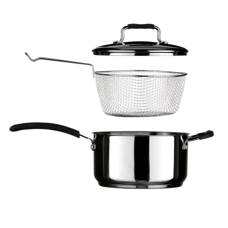 Lazaro 21cm Non-Stick Chip Pan with Lid