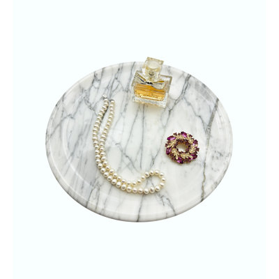 Assiette ronde blanche Statuario