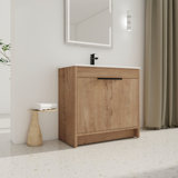 Tibold 35.99'' Single Bathroom Vanity with Ceramic Top