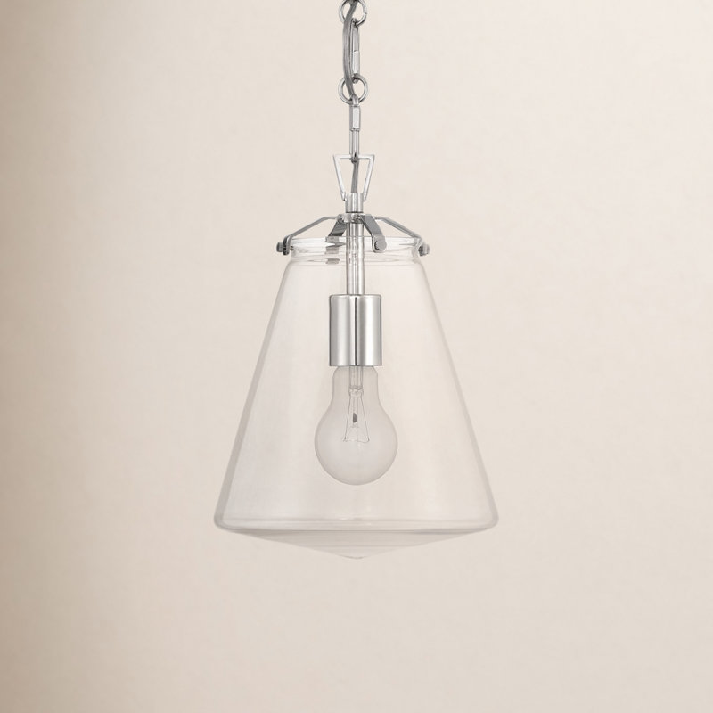 Blair 1 - Light Bell Pendant, Polished Nickel