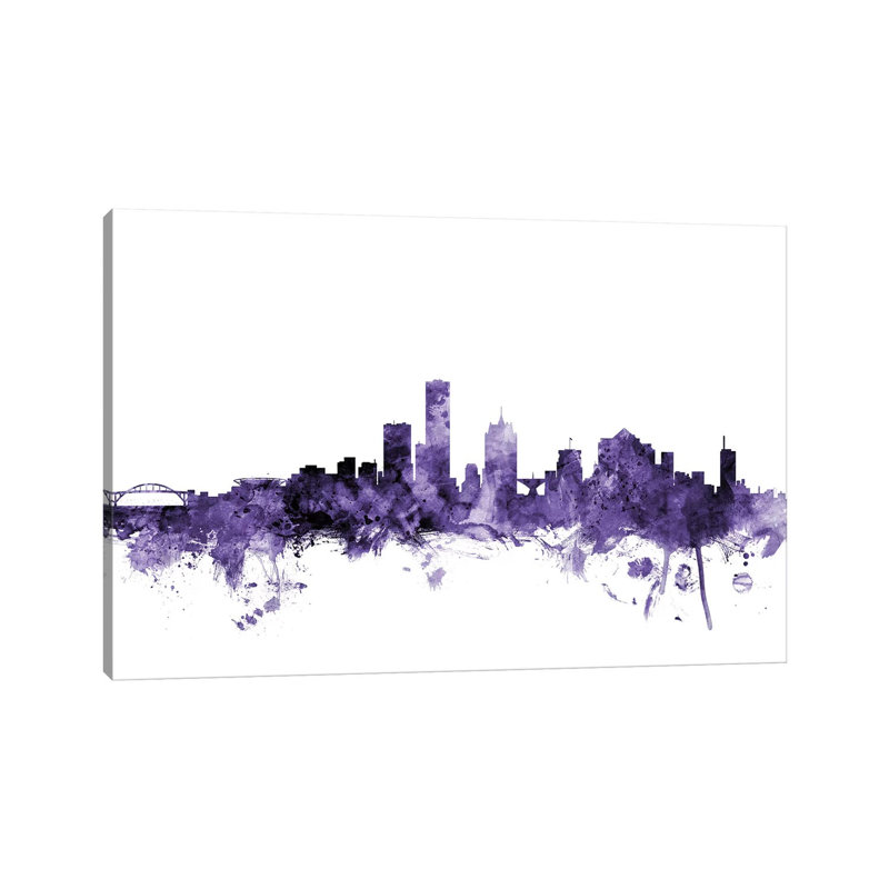 Milwaukee, Wisconsin Skyline by Michael Tompsett - Wrapped Canvas Gallery-Wrapped Canvas Giclée, 152.5 cm H x 101.5 cm W