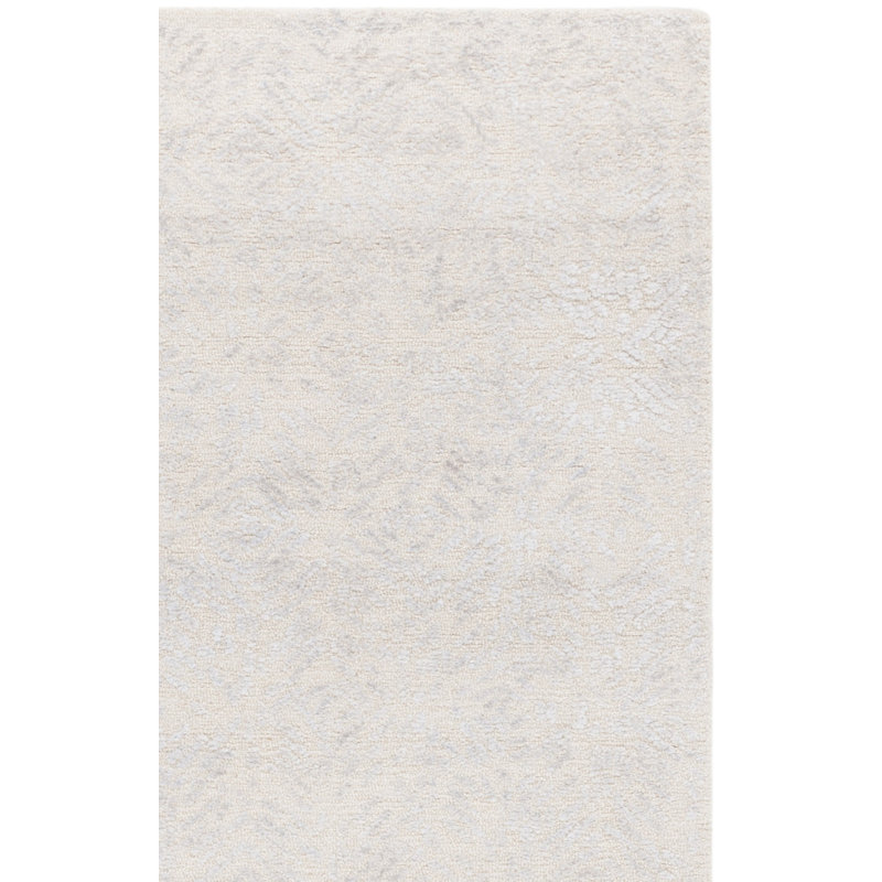 Tapis ivoire en laine / viscose / coton touffeté à la main Glamour 620, Tapis de couloir 2 pi 3 po x 8 pi