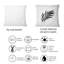 Carré, feuille tropicale abstraite I - coussin décoratif moderne imprimé-60158245