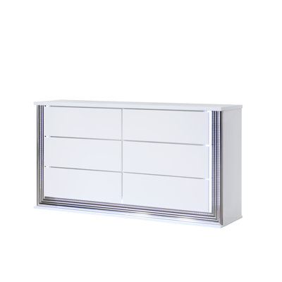 Commode double à 6 tiroirs l 61,02 po Carrye