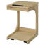 Table d'appoint en forme de C avec roulettes en chêne clair Ralston-481569721