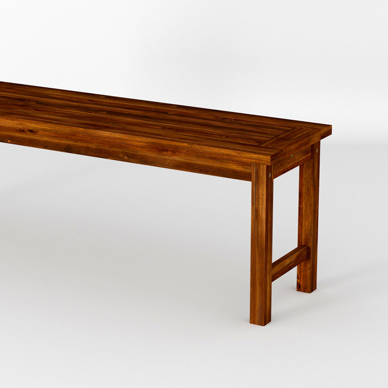 Banc de patio à lattes moderne, Brun foncé