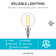 Equivalent E12/Candelabra Dimmable LED Bulb