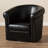 Kabeer Faux Leather Swivel Barrel Chair