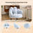 Teddy Fleece Makeup Office Chair Swivel Chair  Vanity Chair With Pillow-121488788