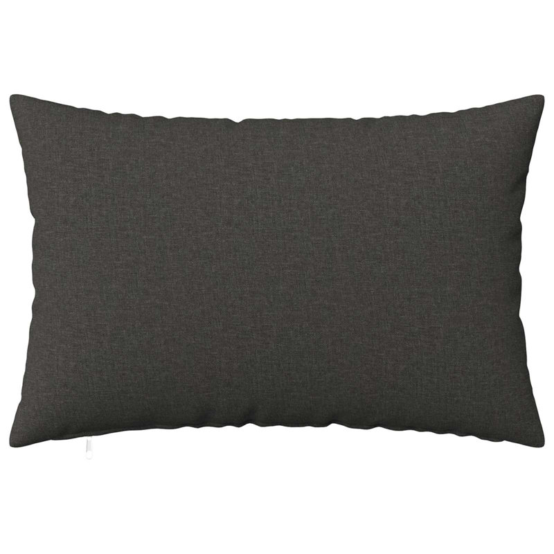 Black Cushion Cover, Rectangle 30cm H x 50cm W, Dark Grey