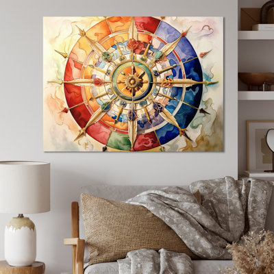La roue religieuse du dharma sur toile