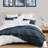 Indigo Blue 100% Cotton Medallion Diamond Print Classic Casual Western Reversible Quilt Set-973986385