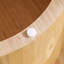 Table d'appoint ronde naturelle 19,49 po, plateau en pierre frittée avec base en panneau de fibres à densité moyenne, table d'appoint moderne pour le salon et la chambre à coucher