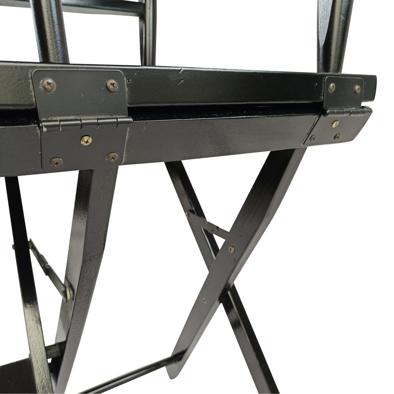 Chaises de réalisateur pliables 2 pièces, noir, capacité de 176 lb, bois massif, siège en toile respirante pour chaise de golf 2 pièces, noir. Pliable. Bois Populus et siège. . Pour les adultes