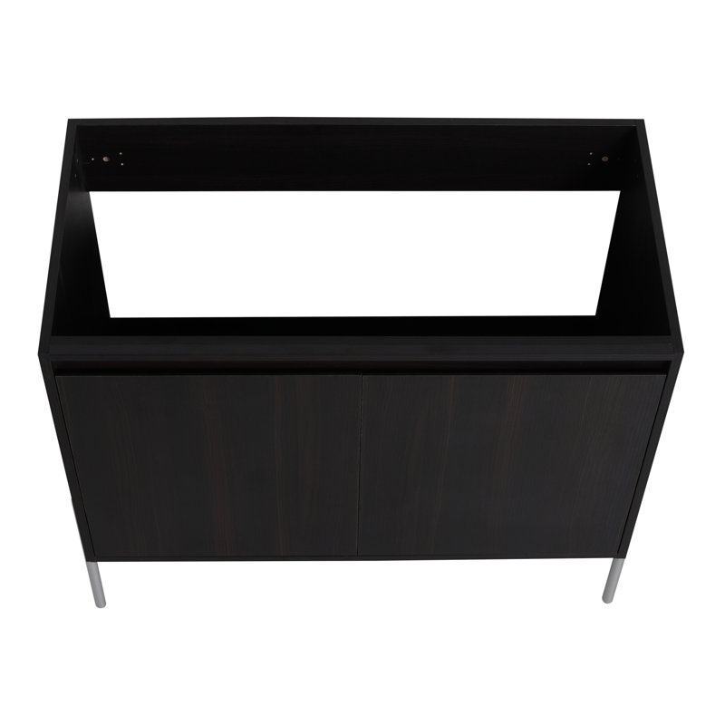 Base de meuble-lavabo autoportant, armoire de rangement avec portes à fermeture en douceur, conception durable (ensemble kd) - sans lavabo