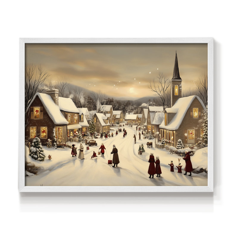 Chirstmas Art-CMLV -Framed Print - Restickable, H 22 po x l 28 po, Blanc