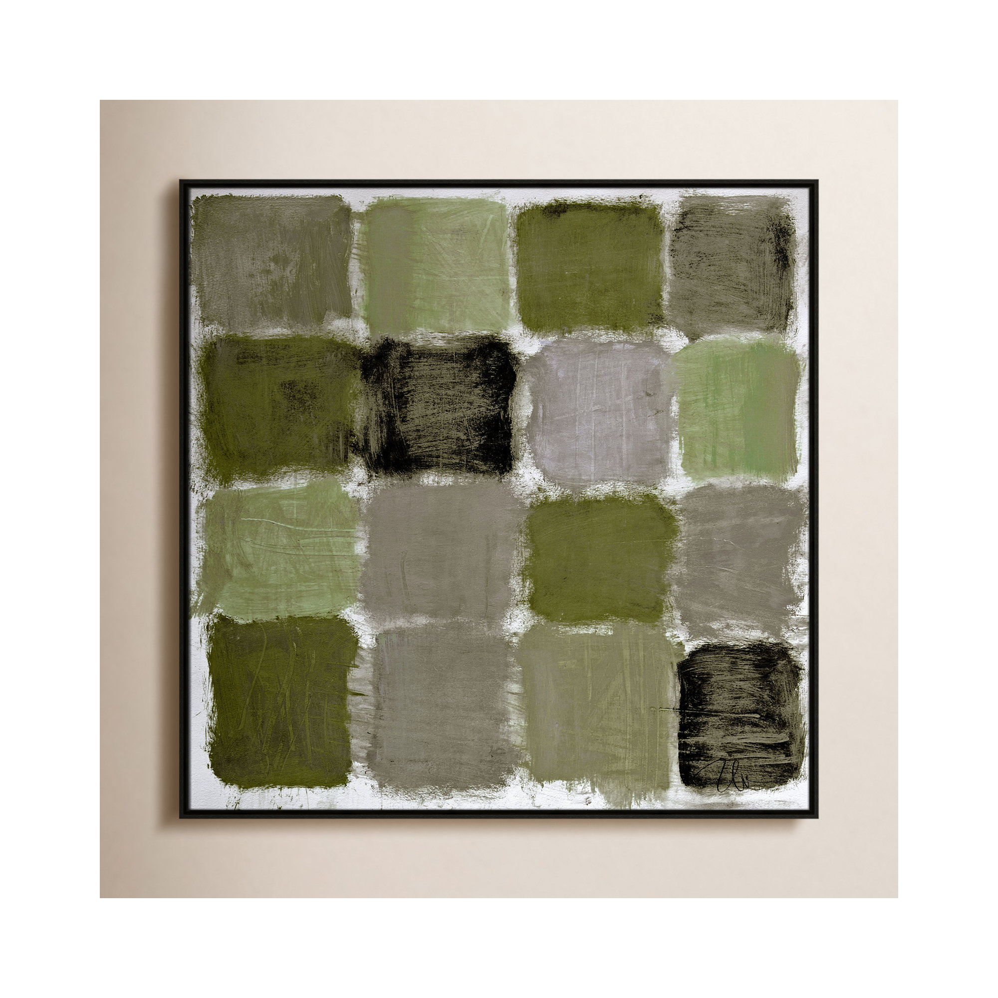 Powder Room Reflections Print by , Espresso, 41.5" H x 41.5" W
