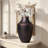 Handmade Ceramic Table Vase Stoneware & Terracotta Table Vase;golden brown Vase