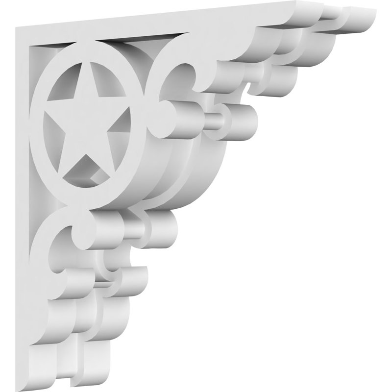 Corbeau en PVC de qualité architecturale Austin, H 6 po x l 6 po x P 1,875 po
