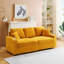Upholstered Sofa With Cup Holder And Pillow For Living Room