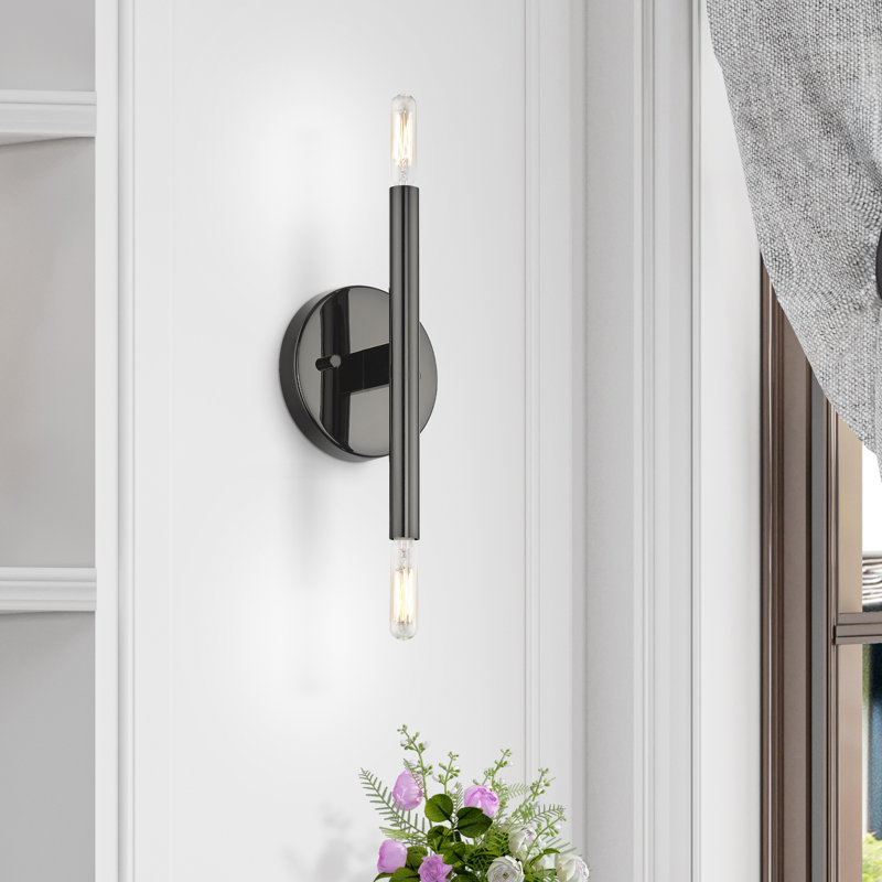 Dudden Steel Candle Wall Light