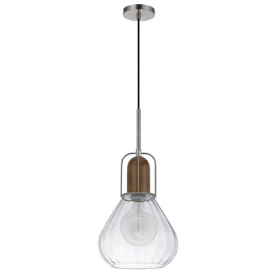 Allabaksh 1 - Light Brushed Steel Teardrop Pendant