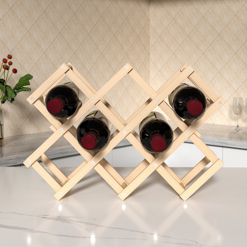 Schmitz Tabletop Wine Bottle Rack, Natural