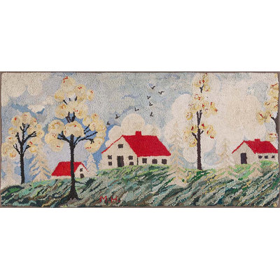 Tapis crocheté antique