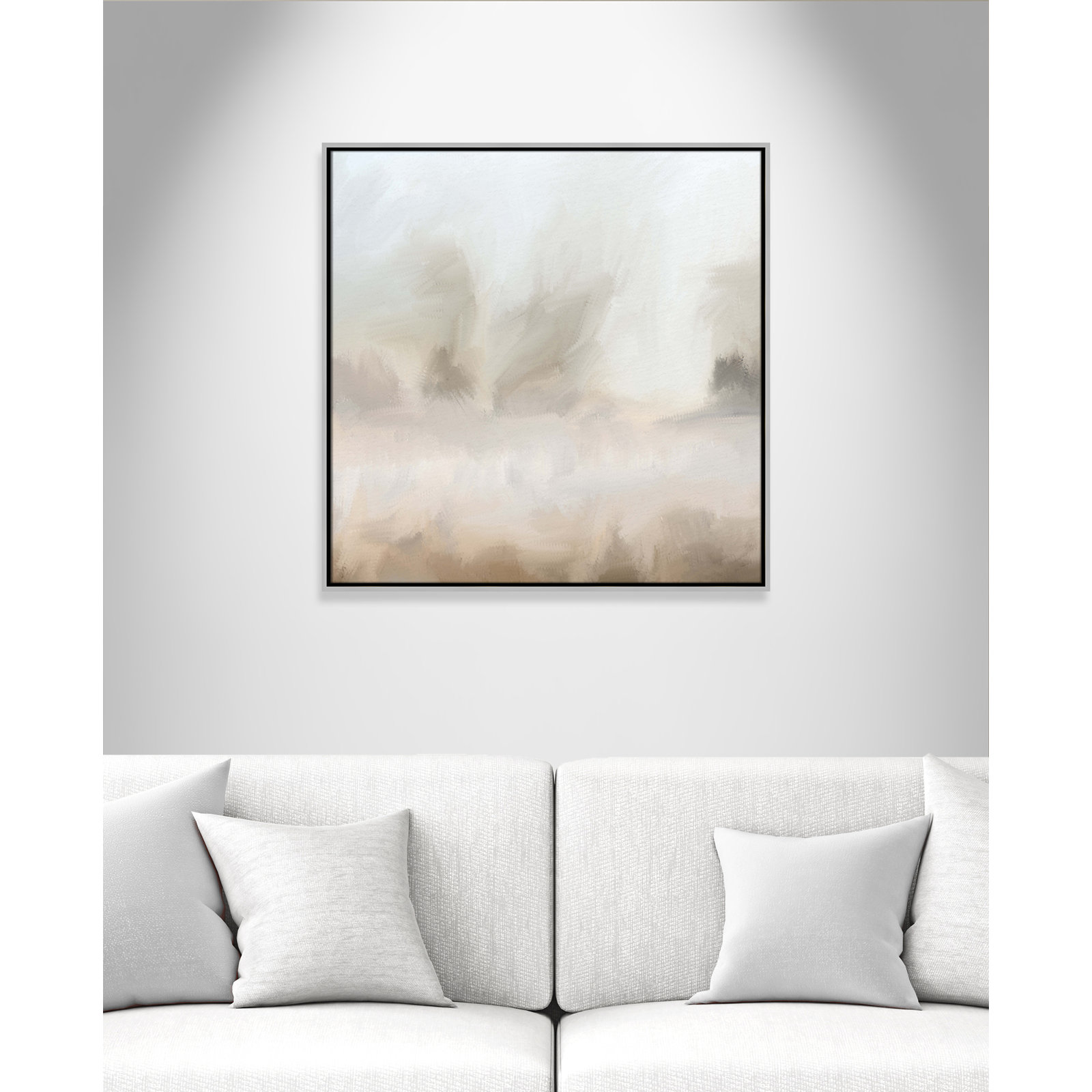 Bushwick "Mirage" Print, 31.5" W x 31.5" H, Silver