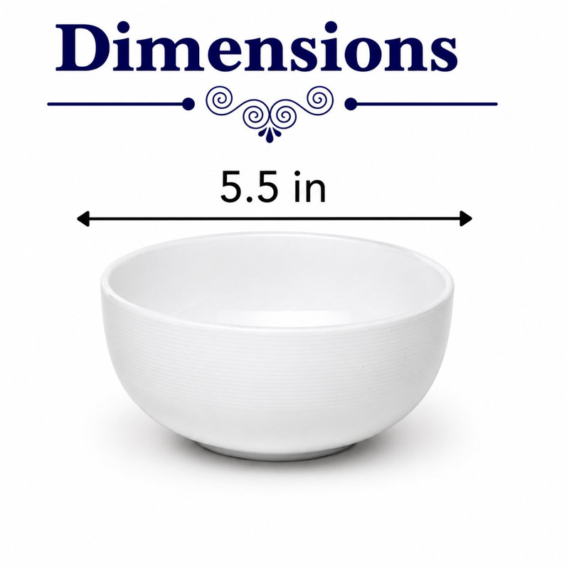 ORBA Premium Porcelain Non Stackable Salad Bowl, 5.5"
