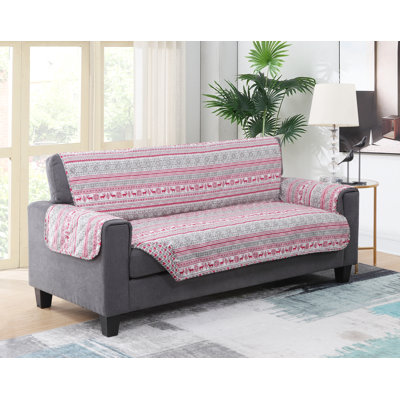 Polyester T-Cushion Sofa Slipcover