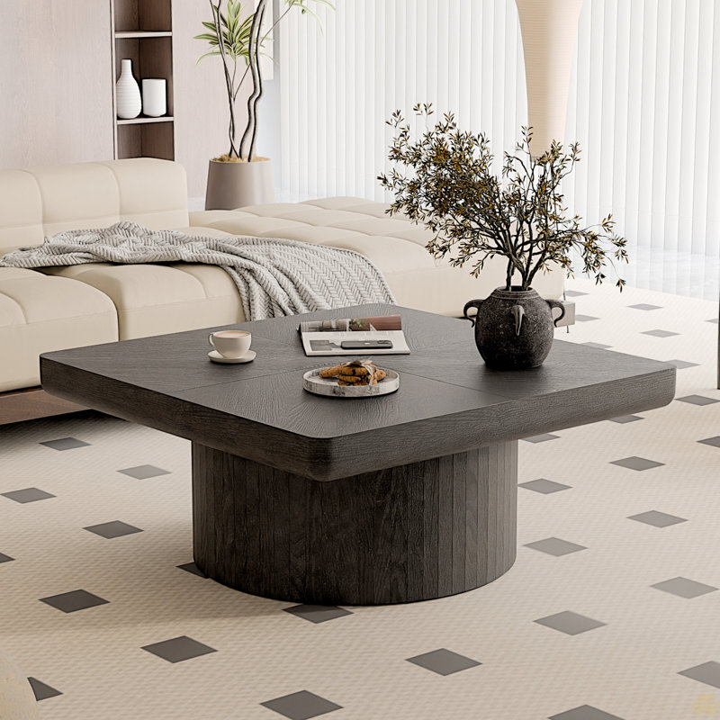 Table basse carrée 34,6 po, Noir