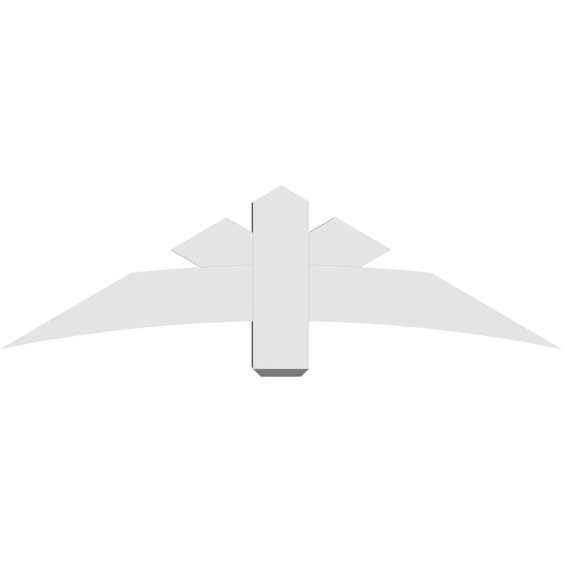 Support de pignon Alberta Alberta, H 17,5 po x l 60 po (pas 7/12), P 6 po x F 6 po, PVC