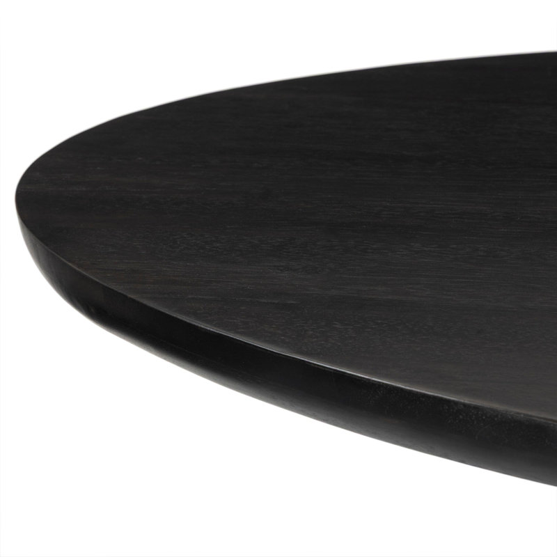 Bibianna Dining Table, Worn Black Parawood