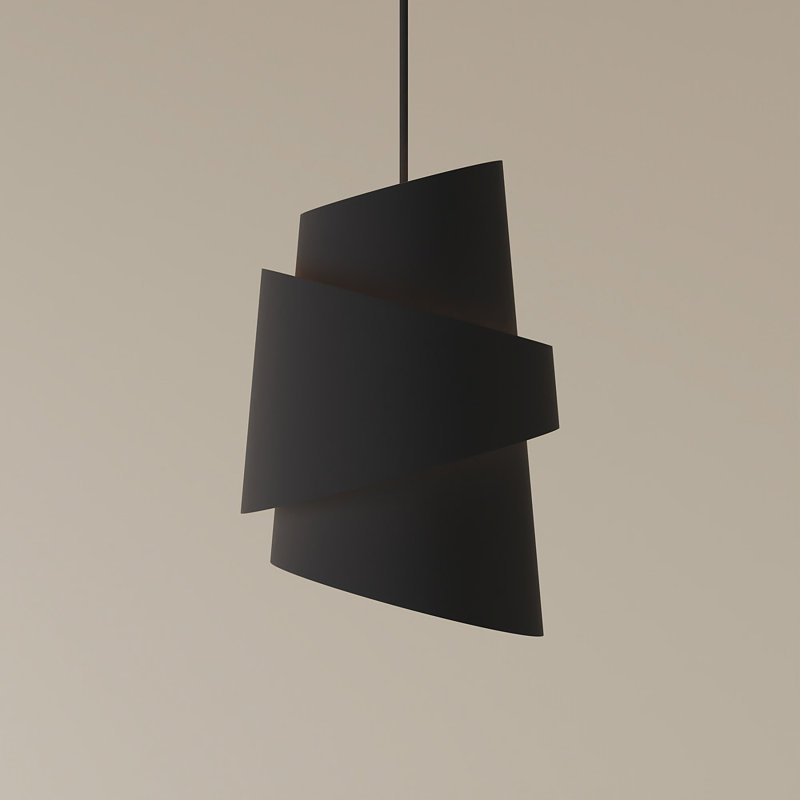 Croissant Pendant Light, Black, Carbon
