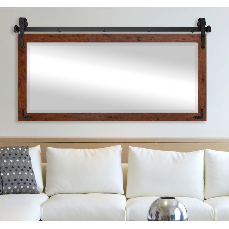 Miroir pleine grandeur N Peace, H 30,5 po x l 71 po, Noyer foncé