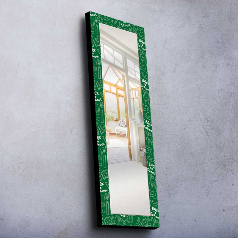 Élégant miroir décoratif avec cadre 100% bois de pin, 15,7 po x 47,2 po | Miroir en verre véritable (épaisseur: 0,2 pouce) | Peinture sur tissu élégante | Idéal pour le salon, la chambre à coucher et le vestibule