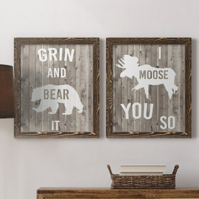 Lodge Pun III - ensemble de 2 reproductions d'art textuel sur toile