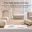 Pouf rembourré crème 17 po Florence-116415923