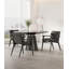 Italian Minimalist Solid Wood Ash Wood Armrests And Faux Leather Dining Chairs