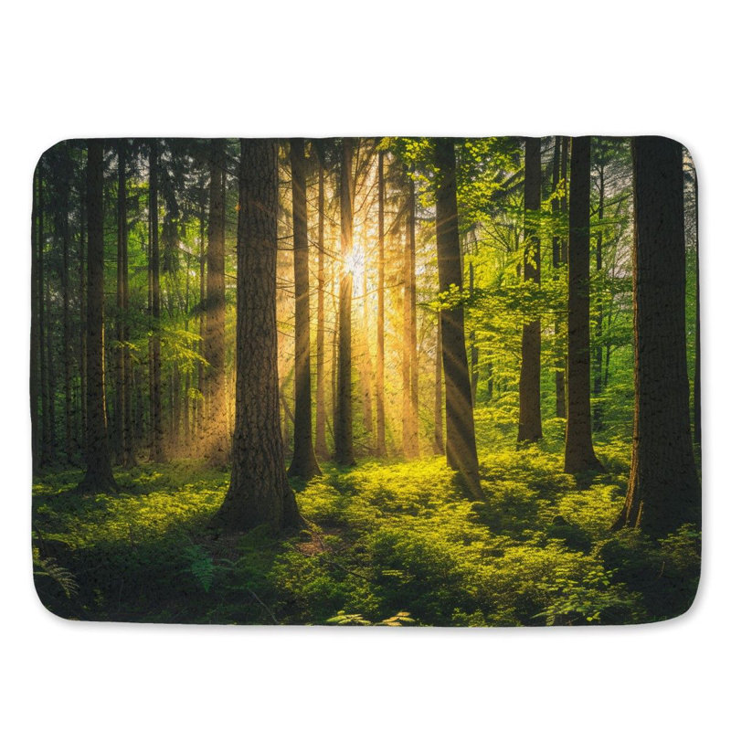 Tapis de bain forêt, L 17 po x L 24 po