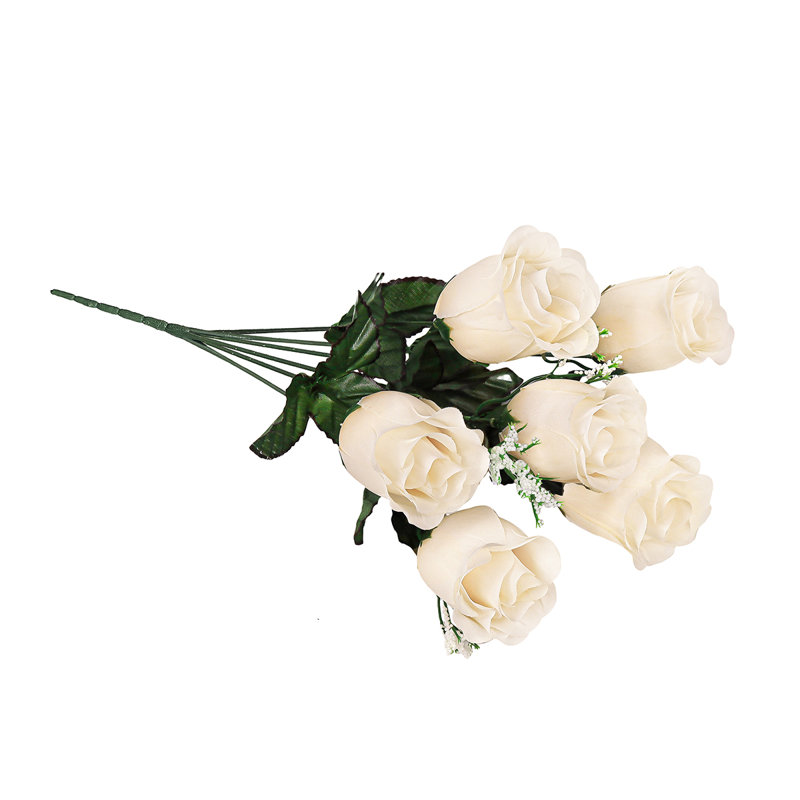 Bouquet de roses artificielles, Ivoire