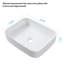 Lavabo de salle de bain vasque rectangulaire moderne en céramique de 20 po x 15 po en blanc - teinté, installation sur comptoir, élégant pour différents espaces