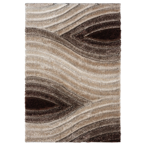 Wrought Studio Modern Arriola Shag Abstract Geometric Rug For Living ...