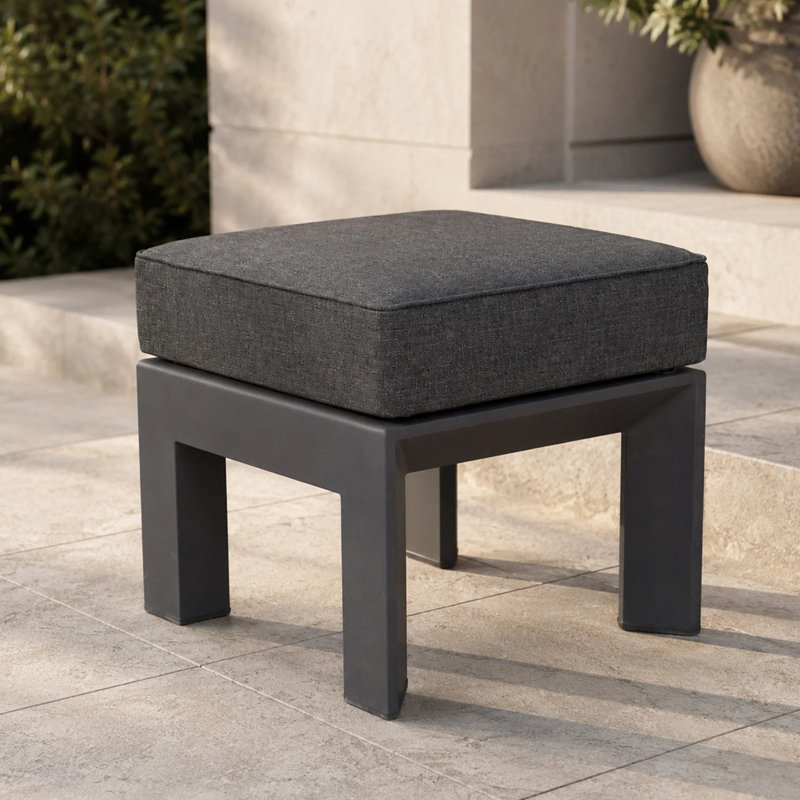 MIMO Modular Aluminium Ottoman with Cushion, 42" H x 45" W x 45" D