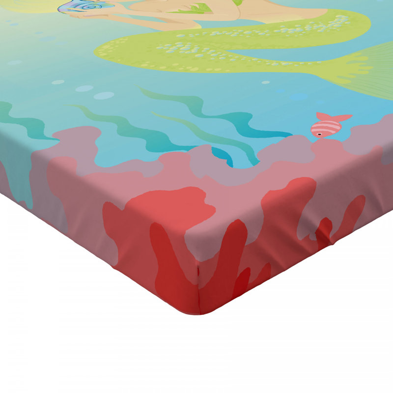Mermaid Microfiber Fitted Sheet, Full/Double Fitted Sheet