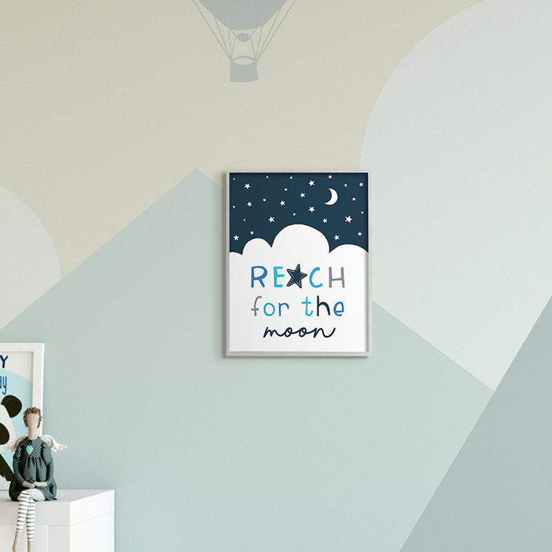 Reach For Moon Moon, Giclée encadrée noir minuit, H 14 po x l 11 po x P 1,5 po